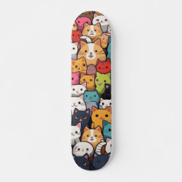 Feline Fantasy: Niedliche Anime Cats Galore Skateboard