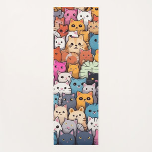 Feline Fantasy: Niedliche Anime Cats Galore Yogamatte