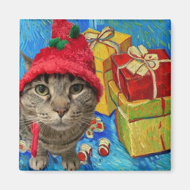 Feline Festive Magnet (Vorne)