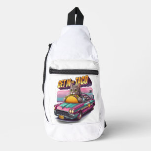 Feline Fiesta auf rosa Tour Crossbody Bag