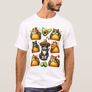 Feline Fiesta: Katzen und Tacos T-Shirt