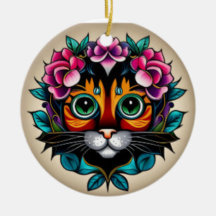 Feline Fiesta: Mexikanische Volkskunst Inspiriert Keramik Ornament