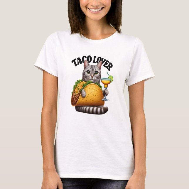 Feline Fiesta: Taco Cat T-Shirt (Vorderseite)