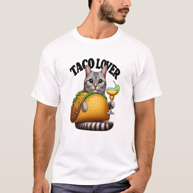 Feline Fiesta: Taco Cat T-Shirt (Vorderseite)