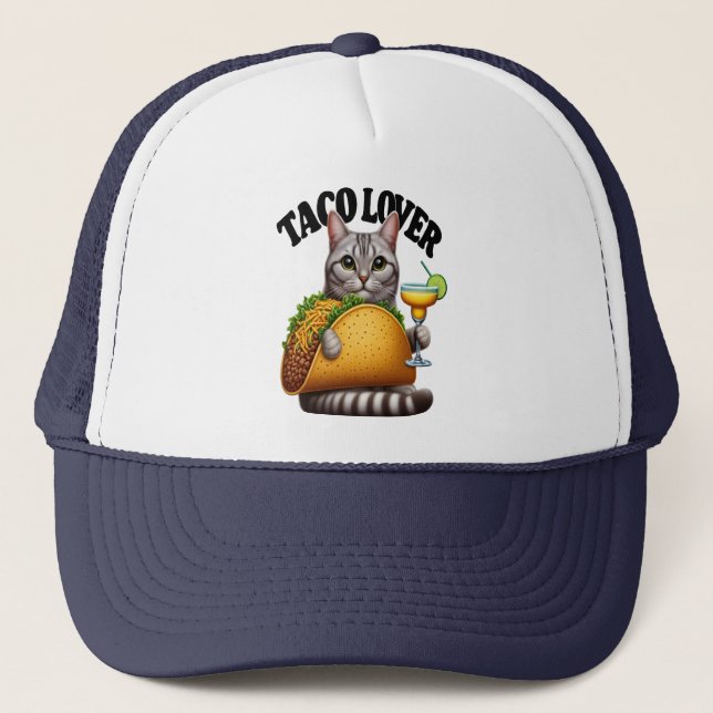 Feline Fiesta: Taco Cat Truckerkappe (Vorderseite)