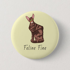 Feline Fine Button