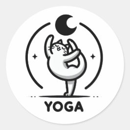 Feline Flexibilität Runder Aufkleber