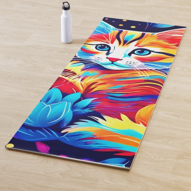Feline Floral Fantasy Yogamatte (Beispiel)