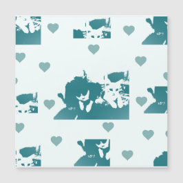 Feline Friends. Adorable Kitten Duo. Magnetkarte