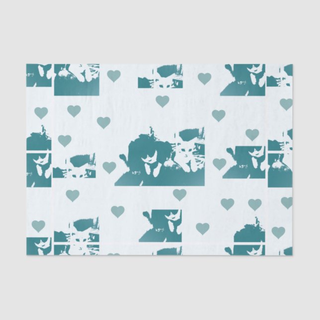 Feline Friends. Adorable Kitten Duo. Seidenpapier (Vorderseite)