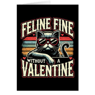 Feline Geldbuße ohne Valentine Cat Anti-Valentine