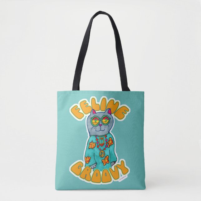 Feline Groovy Hippie Cat Marker Design (Vorderseite)