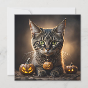 Feline halloween feiertagskarte