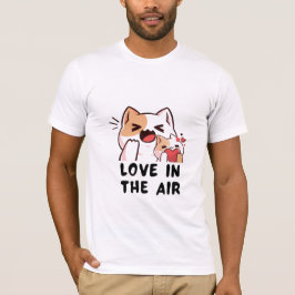 Feline Liebe Schwebend T-Shirt