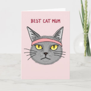 Feline Muttertag-Porträtkarte Karte