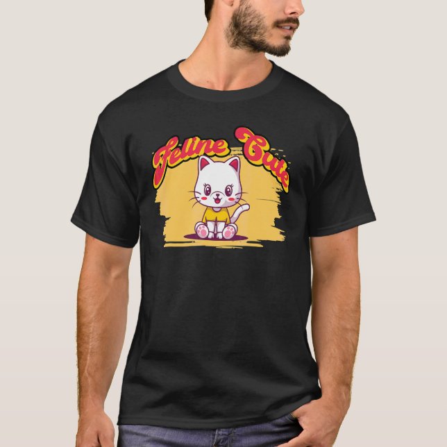 Feline Niedlich Cat Pub 1 T-Shirt (Vorderseite)
