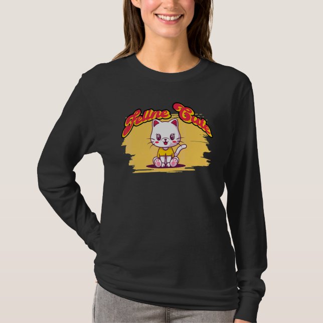 Feline Niedlich Cat Pub 1 T-Shirt (Vorderseite)