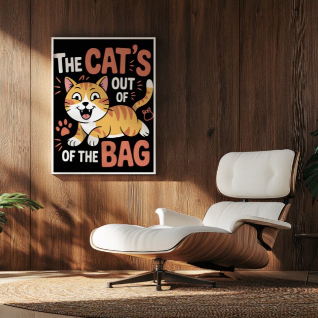 Feline Reveal: Aus der Tasche Poster (Von Creator hochgeladen)
