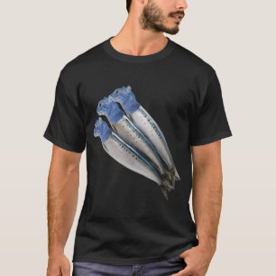 Feline Sardinen — Mittelmeer-Katze Design T-Shirt