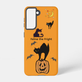 Feline the Fright Halloween Cat Orange Galaxy Case Samsung Galaxy Hülle