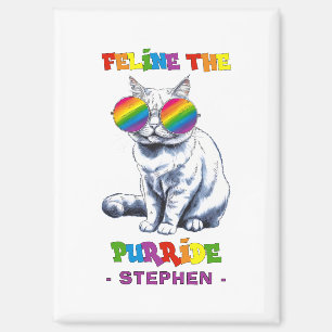 Feline The Purride - Cooler Stolz Katze LGBTQ Magnet
