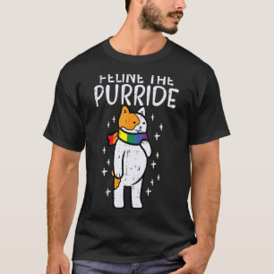 Feline The Purride Katze Straight Ally Lgbtq Gay P T-Shirt