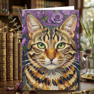 Feline und Floral Alles Gute zum Geburtstag Karte