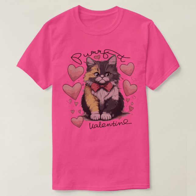 Feline Valentinstag TShirt (Design vorne)