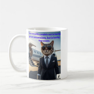 Feline Wisdom & Wealth - Katpitalistische Tasse