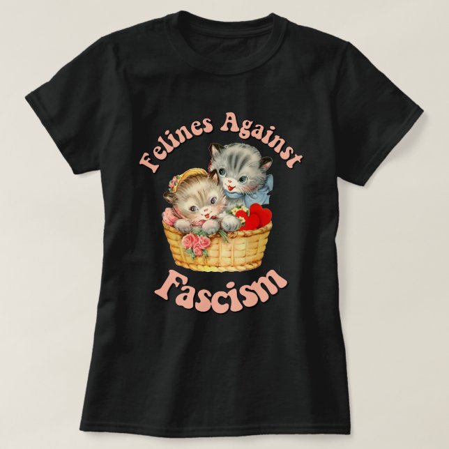 Felines gegen den Faschismus T-Shirt (Design vorne)