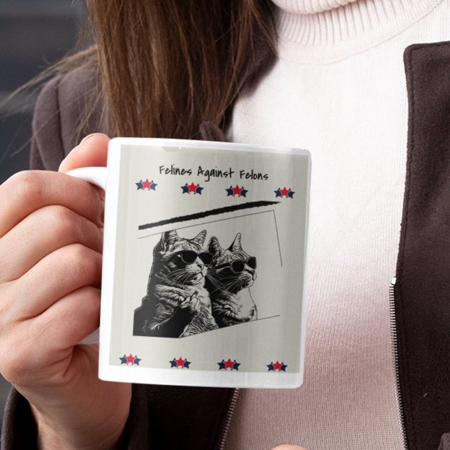 Felines gegen Felonen. Sterns. Meme Kaffeetasse (Von Creator hochgeladen)