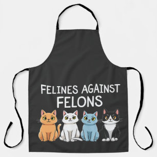 Felines gegen Felsen Trump Harris Election Cat Schürze