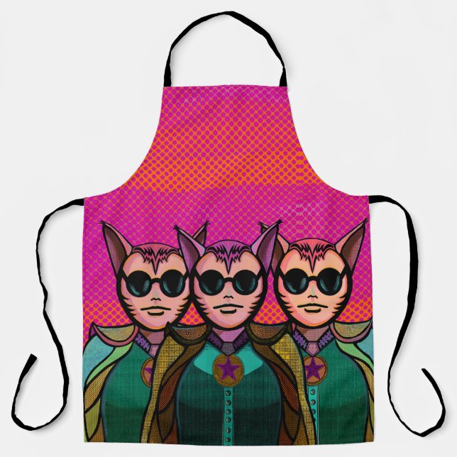 Felines Trio Schürze (Vorderseite)