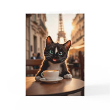 Felini Cat in Paris | Latte Heart & Eiffel Tower