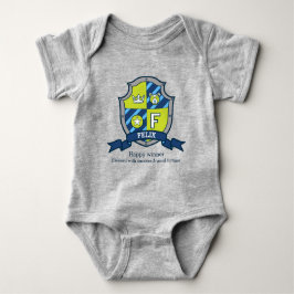 Felix boys F name & meint Ritterschild Baby Strampler
