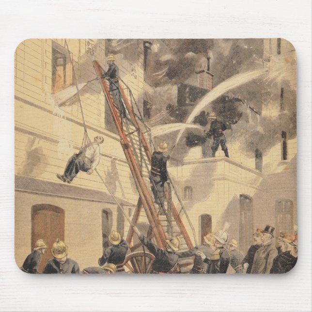 Felix Faure mit den Feuerwehrmännern Mousepad (Vorne)