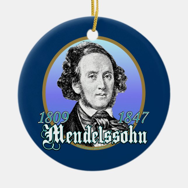 Felix Mendelssohn Keramikornament (Vorne)