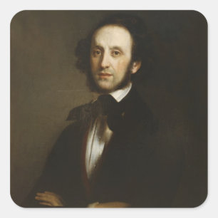 Felix Mendelssohn Quadratischer Aufkleber