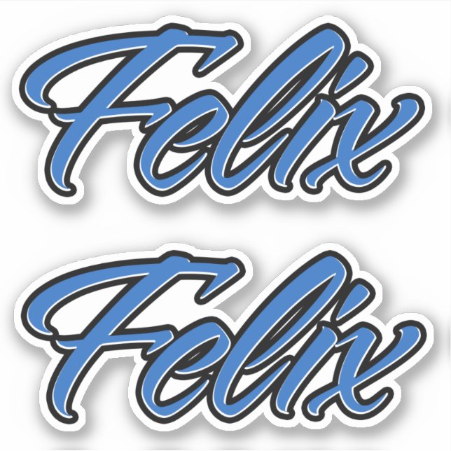 Felix Name blue Aufkleber Sticker Stickerset (Vorderseite)