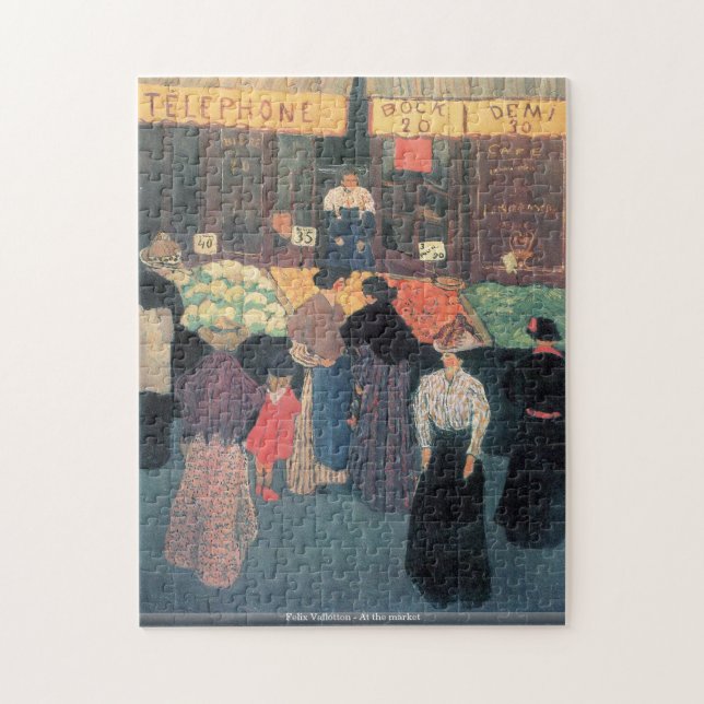 Felix Vallotton - am Markt Puzzle (Vertikal)