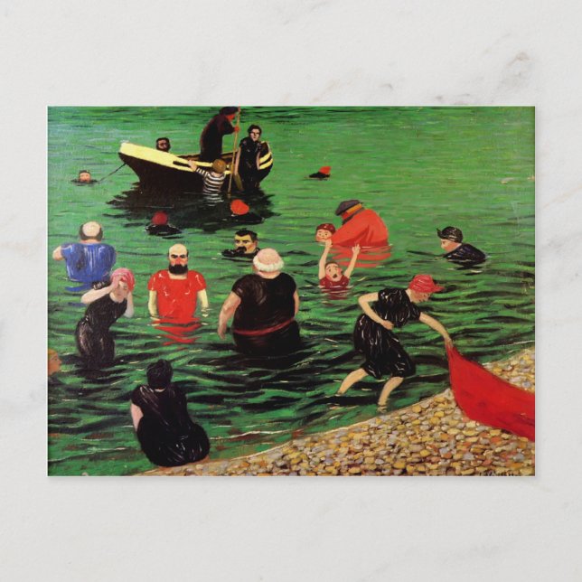 Felix Vallotton: Baden in Etretat Postkarte (Vorderseite)