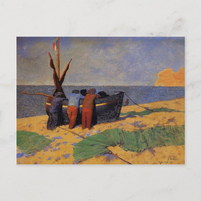 Felix Vallotton - Der 14. Juli bei Etretat Postkarte (Vorderseite)