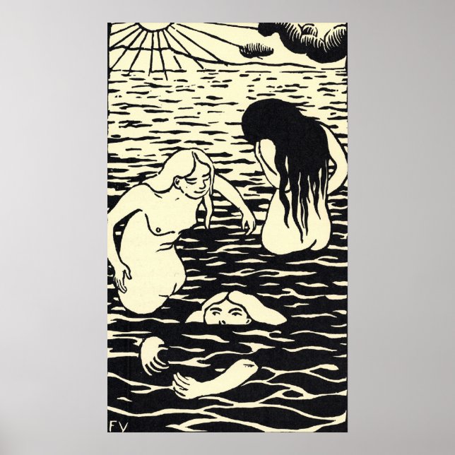 Felix Vallotton - Les trois baineuses Poster (Vorne)