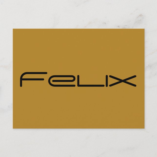 Felix, Zeichenname aus Orphan Black, geometrisch Postkarte (Vorderseite)