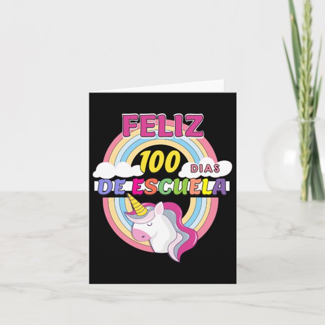 Feliz 100 Dias de Escuela 100 Tage Schule Karte (Vorderseite)
