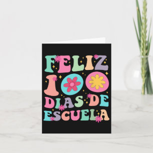 Feliz 100 Dias de Escuela 100 Tage Spanischschule Karte