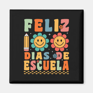 Feliz 100 Dias De Escuela Groovy 100 Tage Spanisch Magnet