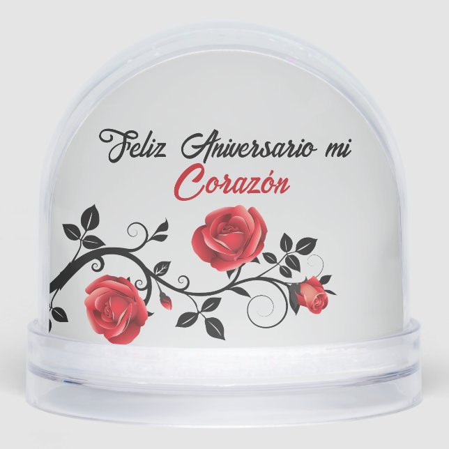 Feliz aniversario bombon Snow Globe Schneekugeln (Vorderseite)