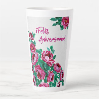 ¡Feliz Aniversario! Tarjeta Floral de Acuarela Milchtasse