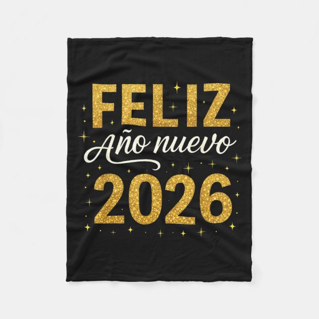 Feliz Año Nuevo 2026 New Year Spanish Fiesta Firew Fleecedecke (Vorderseite)